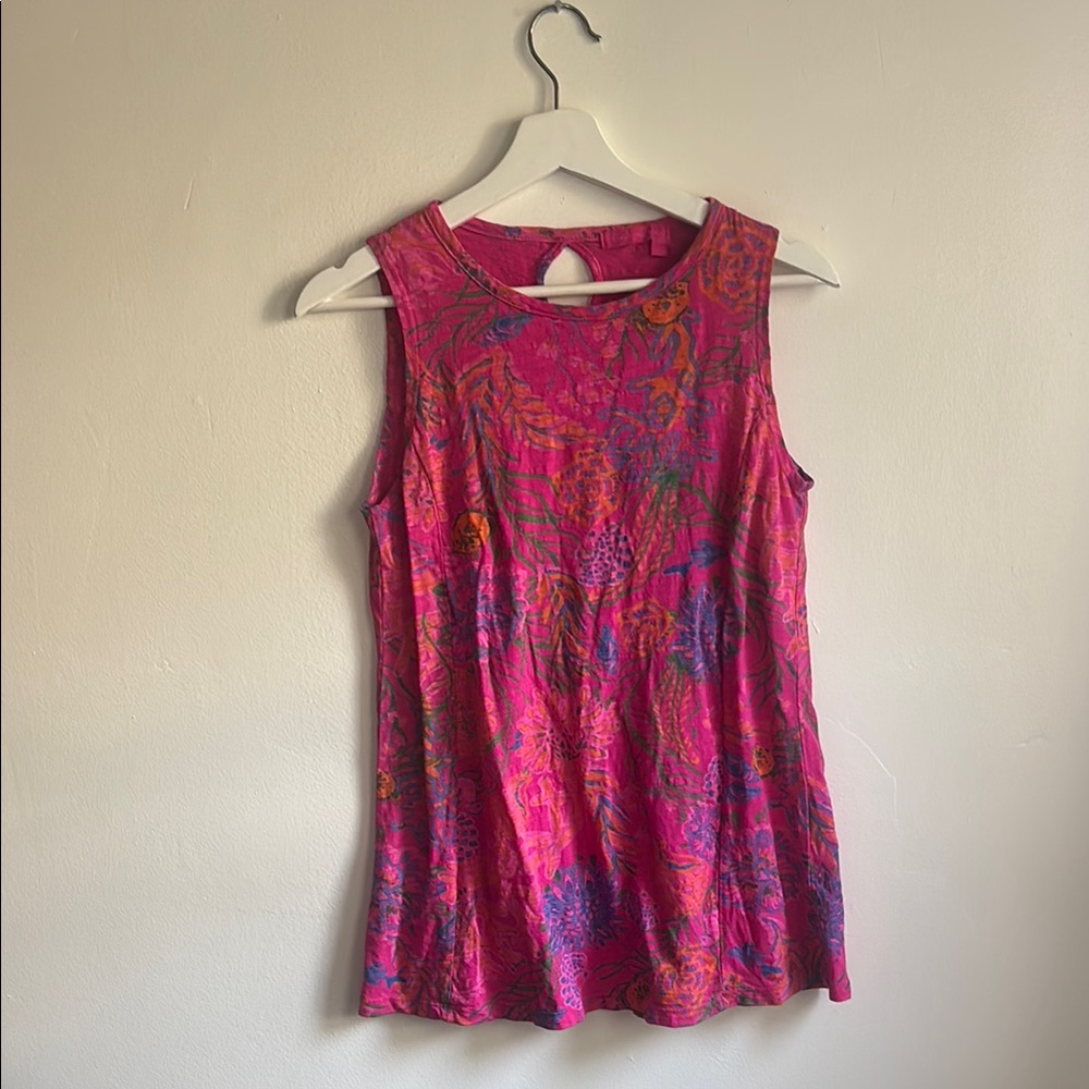 Fresh Produce Pink and Purple Sleeveless Tank Top size xs